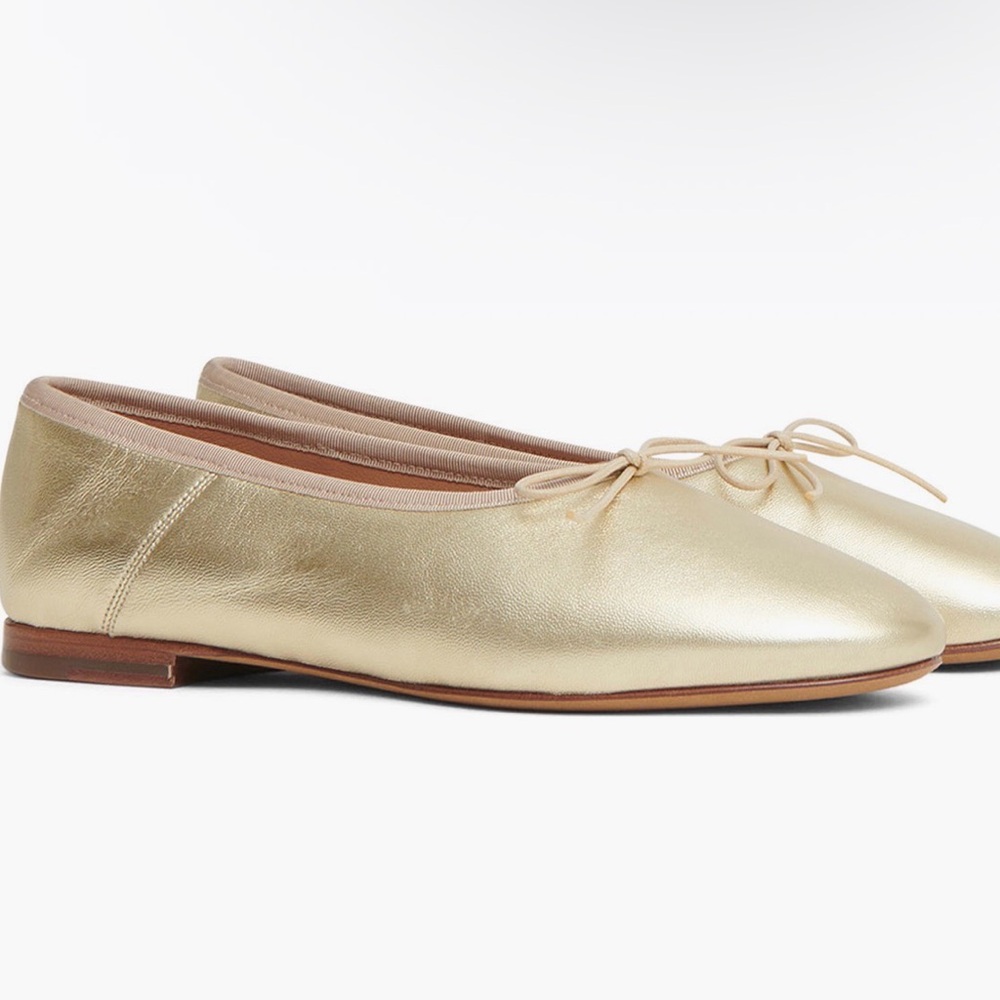 Mansur Gavriel Dream Ballerina Flat in Gold